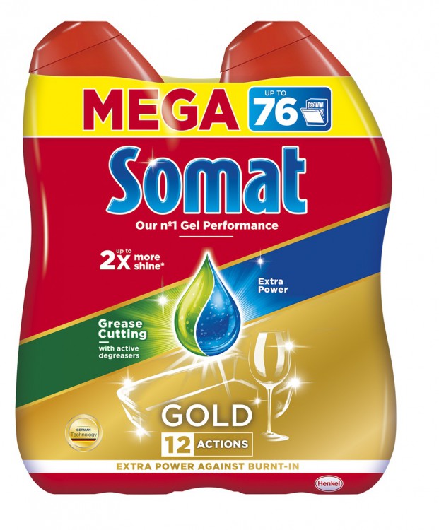 Somat Gold gel 2x684ml zelený 2x38dávek | Čistící a mycí prostředky - Příp. do myček na nádobí - Mycí prostředky Somat Gold gel 2x684ml zelený 2x38dávek | Čistící a mycí prostředky - Příp. do myček na nádobí - Mycí prostředky